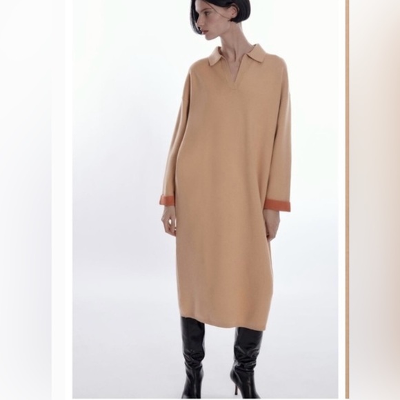 Women's Tan Dress - Picture 3 of 7